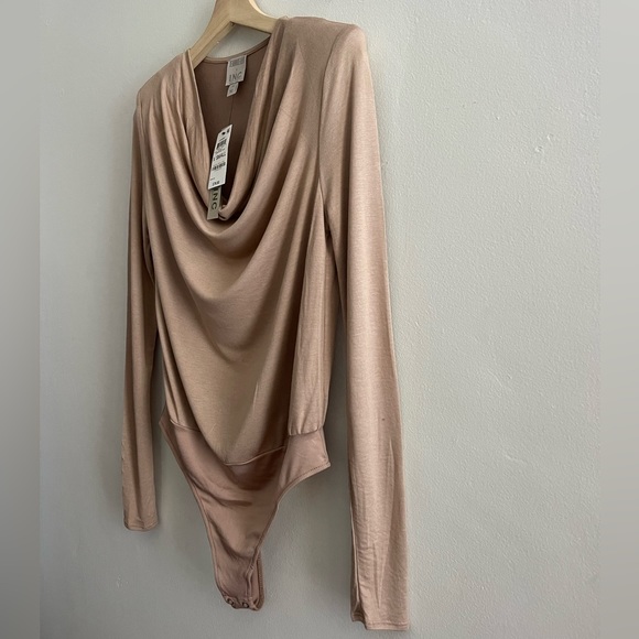 NWT Jeannie Mai X INC Bianca Cowlneck Bodysuit, Size XS - Picture 4 of 16